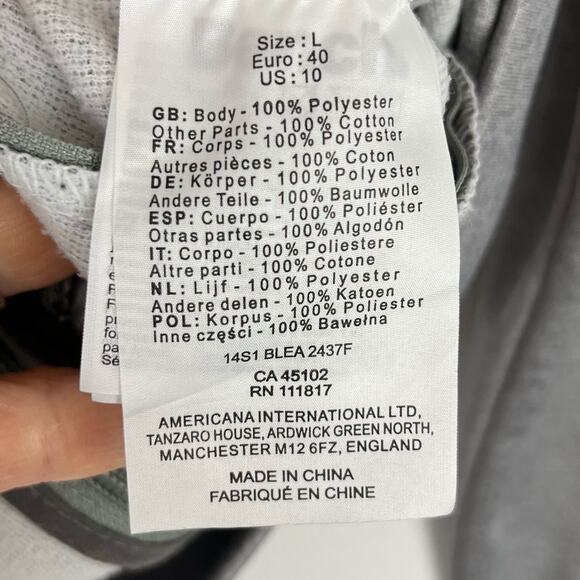 Bench Women’s Full Zip Sweatshirt Jacket High Neck Track Athleisure Large - Picture 7 of 7